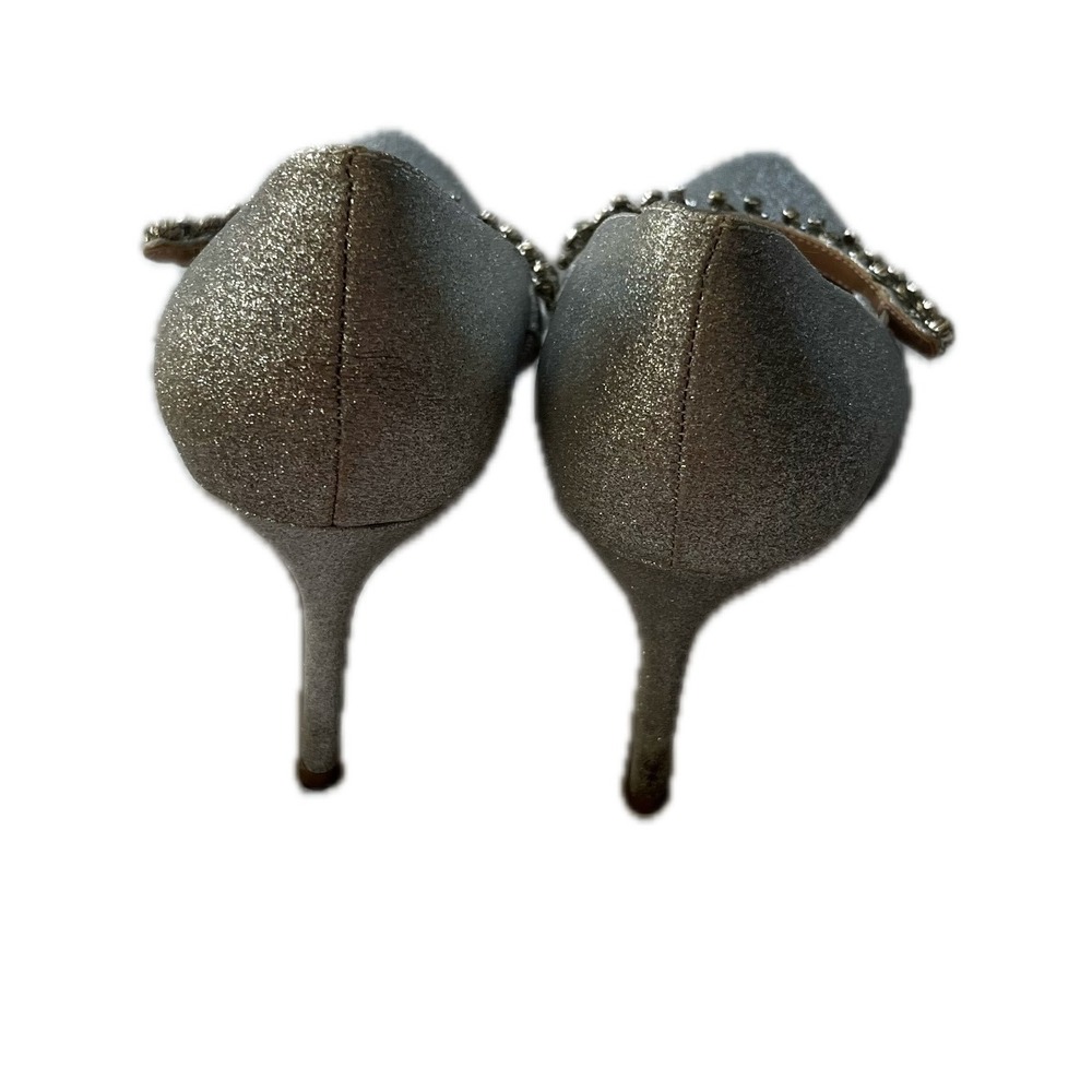 Y2k Bcbgeneration Silver Glitter Pointed Toe Heel… - image 5